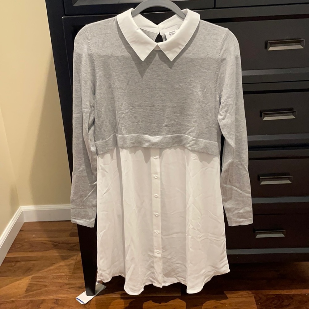 Mama Licious Long Sleeve Mix Knit Maternity Top